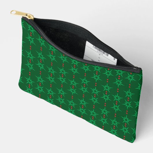 Mid Mod Garland Green Small Pouch Zubehörtasche (Offen)