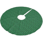 Mid Mod Garland Green Tree Skirt Polyester Weihnachtsbaumdecke (Schrägansicht)