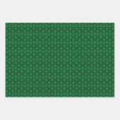 Mid Mod Garland Green Wrapping Paper Geschenkpapier Set (Vorderseite)