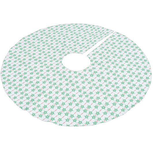 Mid Mod Garland Tree Skirt Polyester Weihnachtsbaumdecke (Schrägansicht)