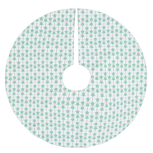 Mid Mod Garland Tree Skirt Polyester Weihnachtsbaumdecke (Vorderseite)