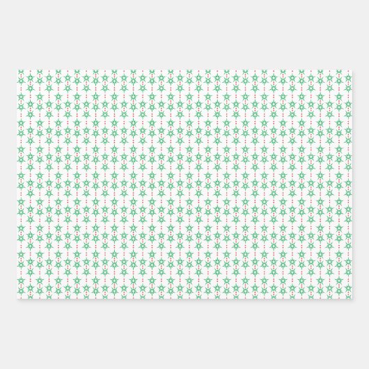 Mid Mod Garland Wrapping Paper Geschenkpapier Set (Vorderseite)