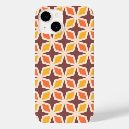 Mid Mod Geometric Star Pattern Case-Mate iPhone Hülle (Rückseite)