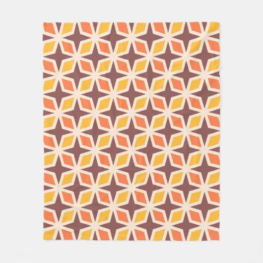 Mid Mod Geometric Star Pattern Fleecedecke (Vorderseite)