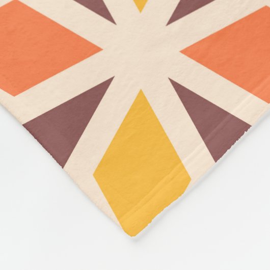 Mid Mod Geometric Star Pattern Fleecedecke (Ecke)