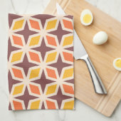 Mid Mod Geometric Star Pattern Geschirrtuch (Viertel Falte)