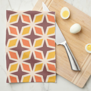 Mid Mod Geometric Star Pattern Geschirrtuch