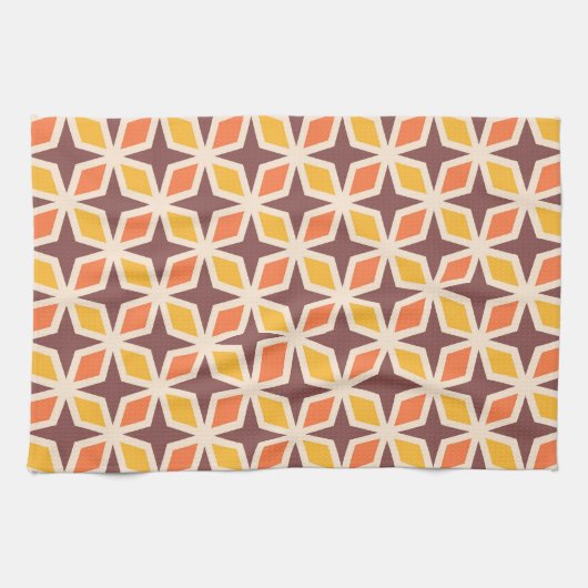 Mid Mod Geometric Star Pattern Geschirrtuch (Horizontal)