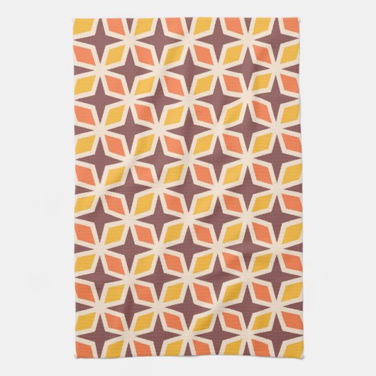 Mid Mod Geometric Star Pattern Geschirrtuch (Vertikal)