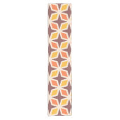 Mid Mod Geometric Star Pattern Kurzer Tischläufer (Vorderseite)