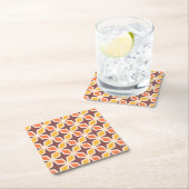 Mid Mod Geometric Star Pattern Rechteckiger Pappuntersetzer (Vor Ort)