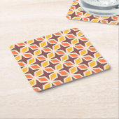 Mid Mod Geometric Star Pattern Rechteckiger Pappuntersetzer (angewinkelt)