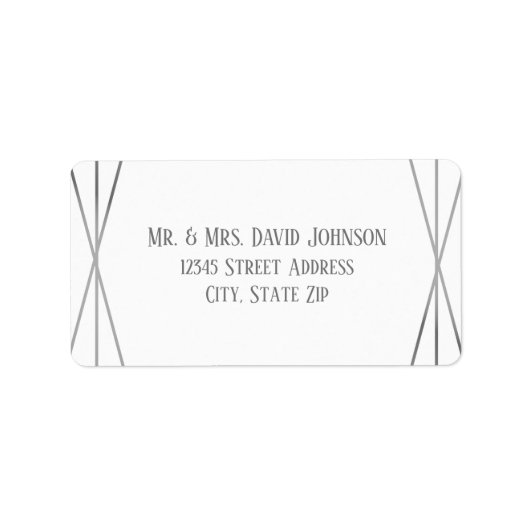 Mid Mod Grau Design - Adressetikett (Vorne)