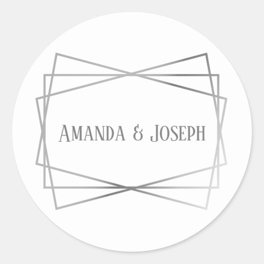 Mid Mod Gray Design - Circle Aufkleber (Vorderseite)