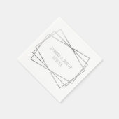 Mid Mod Gray Design - Cocktail Napkin Serviette (Ecke)