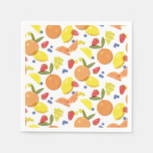 Mid Mod Grungy Risograph Farmers Market Fruit Serviette (Vorderseite)