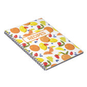 Mid Mod Grungy Risograph Fruit Recipe Notizblock (Rechte Seite)