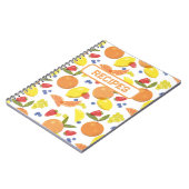 Mid Mod Grungy Risograph Fruit Recipe Notizblock (Linke Seite)