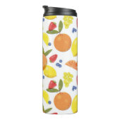 Mid Mod Grungy Risograph Fruit Smoothie Thermosbecher (Nach rechts gedreht)