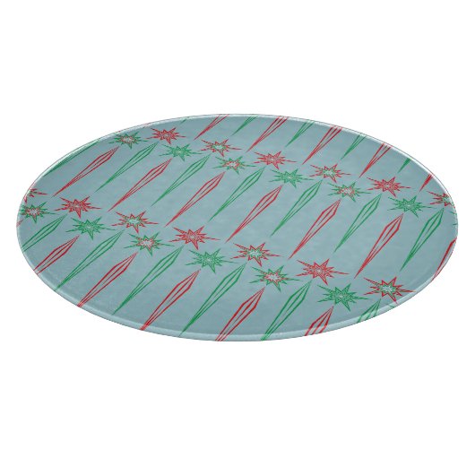 Mid Mod Icicles Glas Cutting Board Schneidebrett (Ecke)