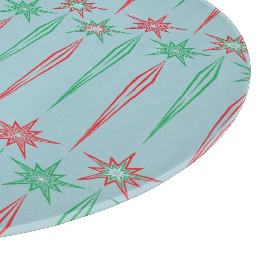 Mid Mod Icicles Glas Cutting Board Schneidebrett (Ecke)