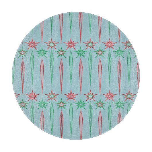 Mid Mod Icicles Glas Cutting Board Schneidebrett (Vorderseite)