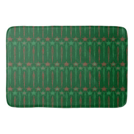 Mid Mod Icicles Green Bath Mat Badematte