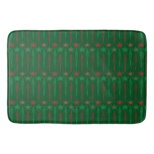 Mid Mod Icicles Green Bath Mat Badematte (Vorderseite)