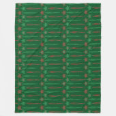 Mid Mod Icicles Green Fleece Blanket (3 Größen) (Vorderseite)