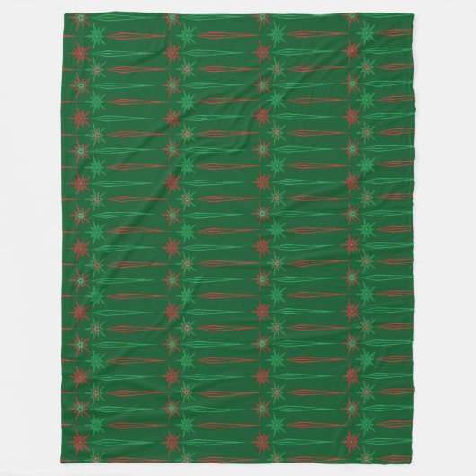 Mid Mod Icicles Green Fleece Blanket (3 Größen) (Vorderseite)