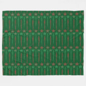 Mid Mod Icicles Green Fleece Blanket (3 Größen) (Vorderseite (Horizontal))
