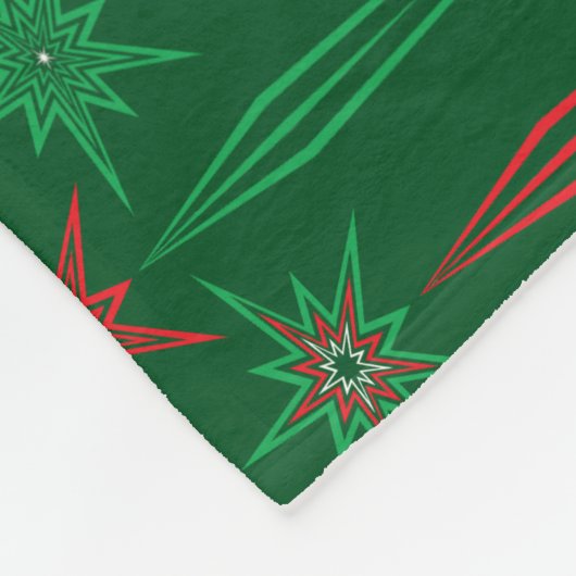 Mid Mod Icicles Green Fleece Blanket (3 Größen) (Ecke)