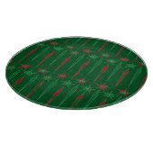 Mid Mod icicles Green Glass Cutting Board Schneidebrett (Ecke)