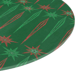Mid Mod icicles Green Glass Cutting Board Schneidebrett