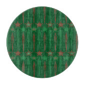 Mid Mod icicles Green Glass Cutting Board Schneidebrett (Vorderseite)