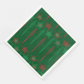 Mid Mod Icicles Grünbuch Napkin Serviette (Ecke)