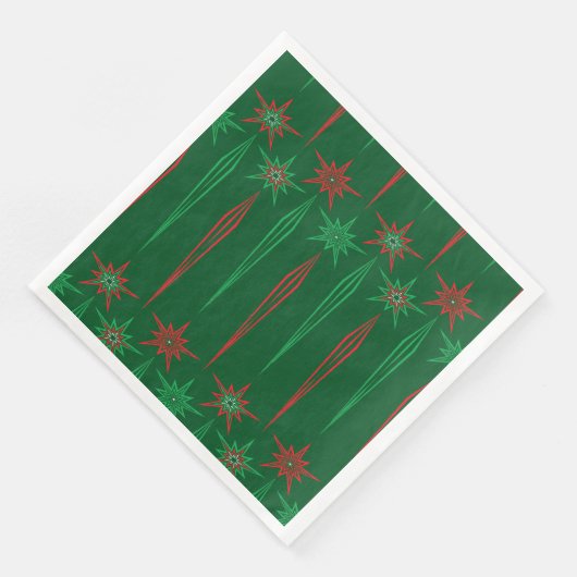 Mid Mod Icicles Grünbuch Napkin Serviette (Ecke)