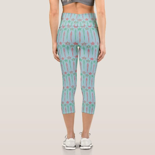 Mid Mod Icicles High Waisted Capri Leggings (Rückseite)