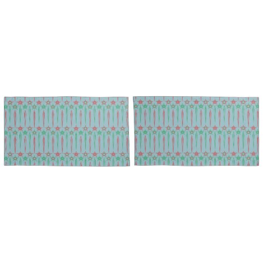 Mid Mod Icicles King Pillowcases Kissenbezug (Rückseite-Set)