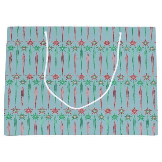 Mid Mod Icicles Large Gift Bag Große Geschenktüte (Vorderseite)