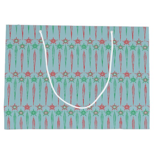 Mid Mod Icicles Large Gift Bag Große Geschenktüte (Rückseite)