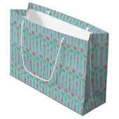 Mid Mod Icicles Large Gift Bag Große Geschenktüte (Vorderseite Schrägansicht)