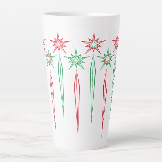 Mid Mod Icicles Large Latte Tasse (Vorderseite)