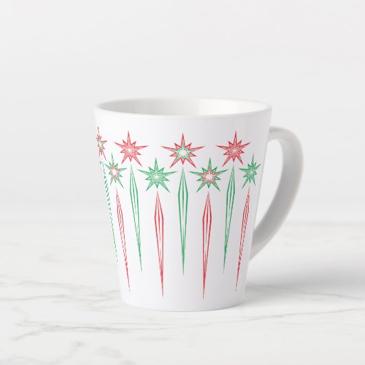 Mid Mod Icicles Latte-Tasse Milchtasse (Rechte Ecke)