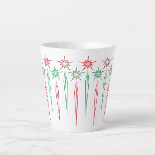 Mid Mod Icicles Latte-Tasse Milchtasse (Vorderseite)