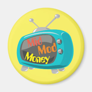 Mid Mod Money Retro TV Magnet