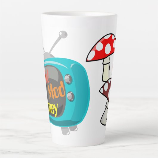 Mid Mod Money Retro TV Milchtasse (Vorderseite)