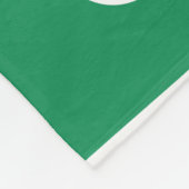 Mid Mod Piquet Pattern Kelly Green und White Fleecedecke (Ecke)