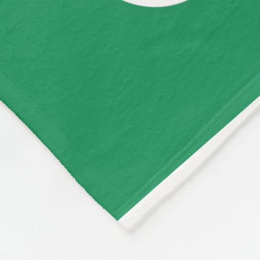 Mid Mod Piquet Pattern Kelly Green und White Fleecedecke (Ecke)