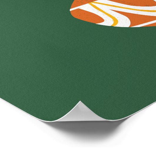 Mid Mod White Blogs in Terracotta Vase Poster (Ecke)